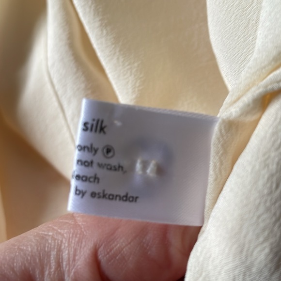 eskandar cream silk blouse - Picture 10 of 14